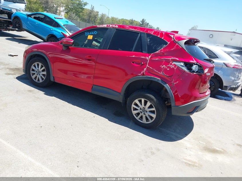 Vin: jm3ke2cy7f0489827, lot: 46041378, mazda cx-5 touring 20153