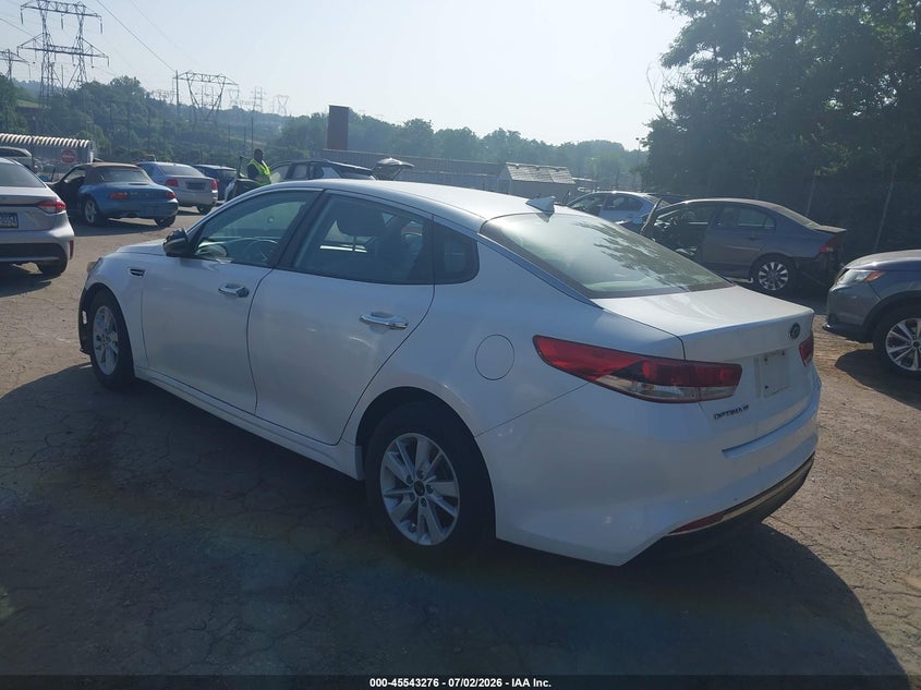 Vin: knagt4l32g5098591, lot: 46041545, kia optima lx 20163