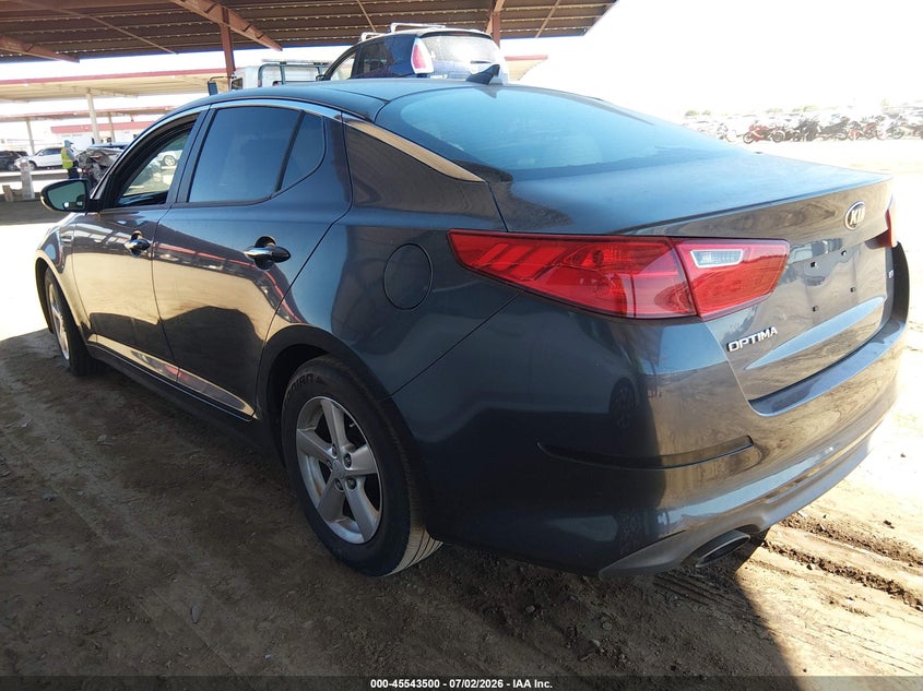 Vin: knagm4a75f5621622, lot: 46041769, kia optima lx 20153