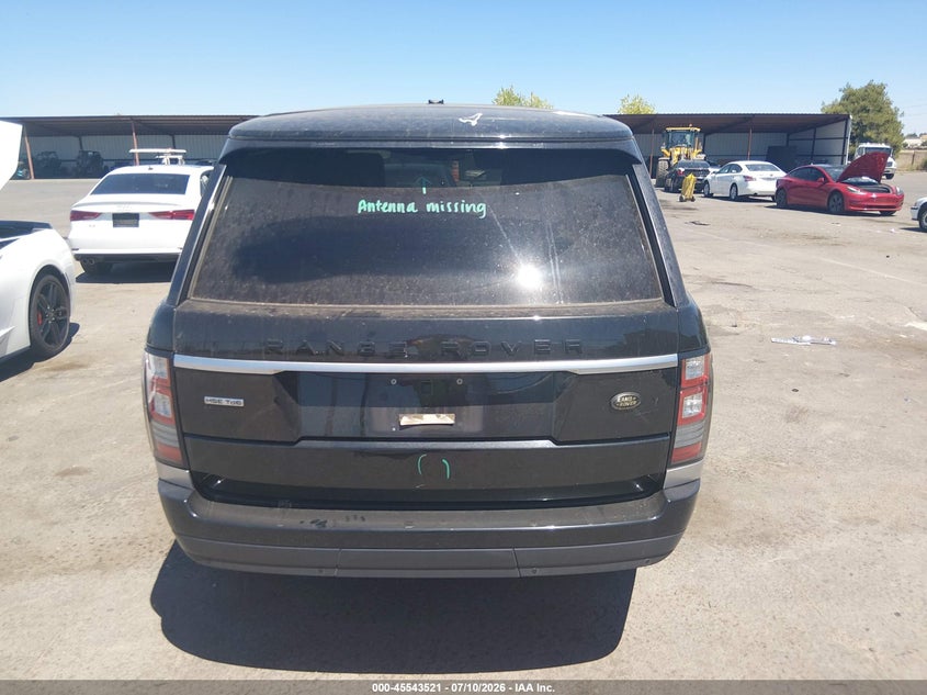 2016 Land Rover Range Rover 3.0L V6 Turbocharged Diesel Hse Td6 VIN: SALGS2KF7GA294855 Lot: 45543521