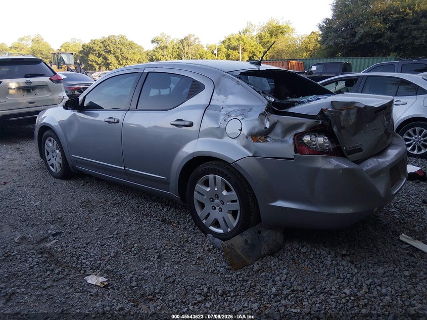 Vin: 1c3cdzab5dn562074, lot: 46041892, dodge avenger se 20133