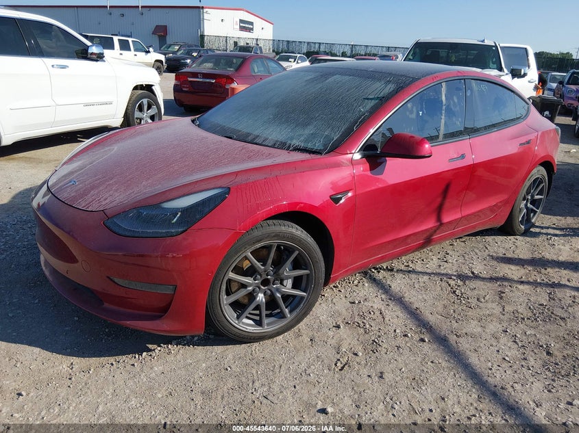 Vin: 5yj3e1ea2mf941320, lot: 46041909, tesla model 3 standard range plus rear-wheel drive 20212