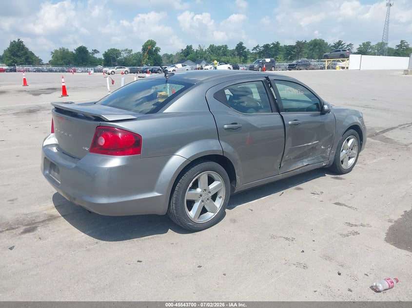 Vin: 1c3cdzcb7dn582873, lot: 46041969, dodge avenger sxt 20134