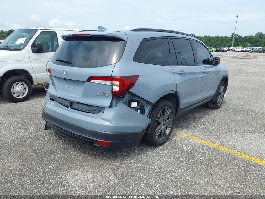 Vin: 5fnyf6h31nb095292, lot: 46042009, honda pilot awd sport 20224