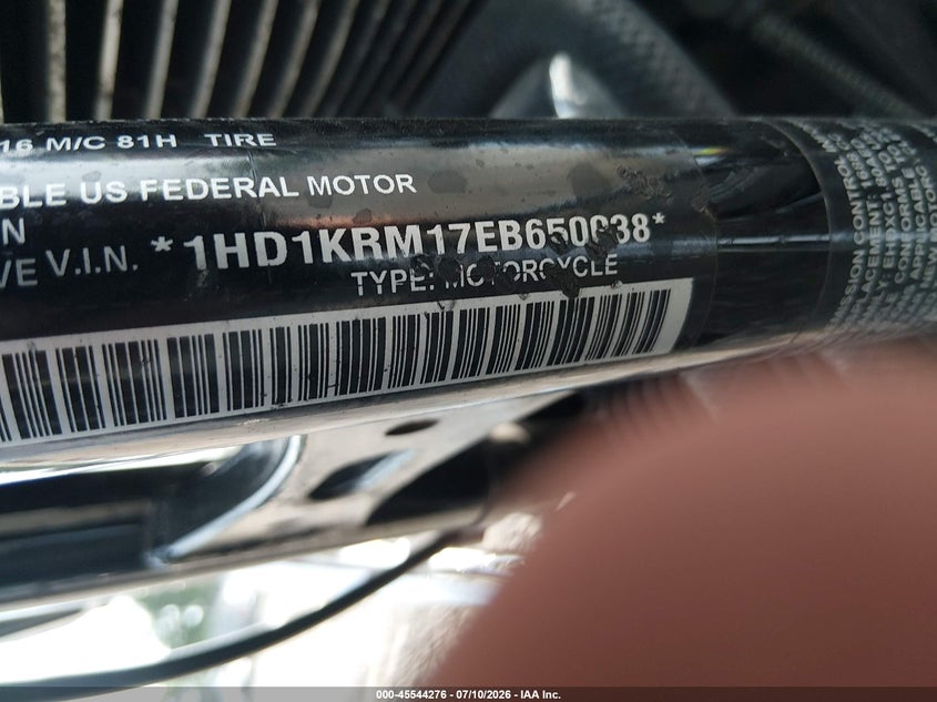 2014 Harley-Davidson Flhxs Street Glide Special VIN: 1HD1KRM17EB650038 Lot: 45544276