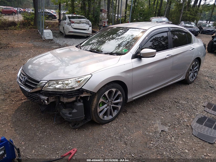 2014 Honda Accord, Перёд и зад, IAAI, VIN 1HGCR2F55EA124219 — фото 2