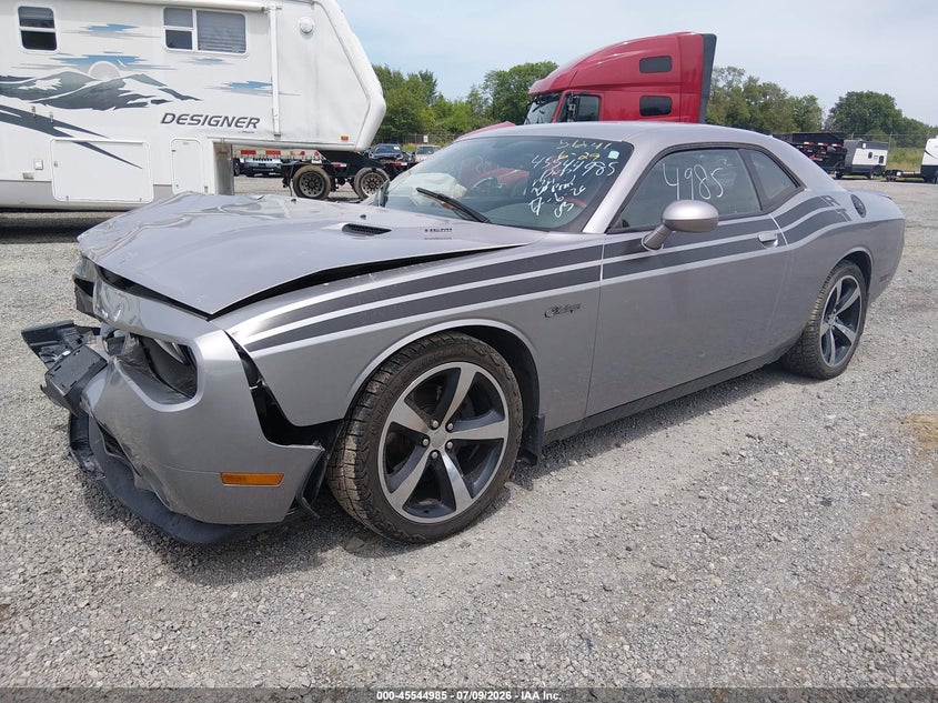 Vin: 2c3cdybt7eh153912, lot: 46043254, dodge challenger r/t classic 20142