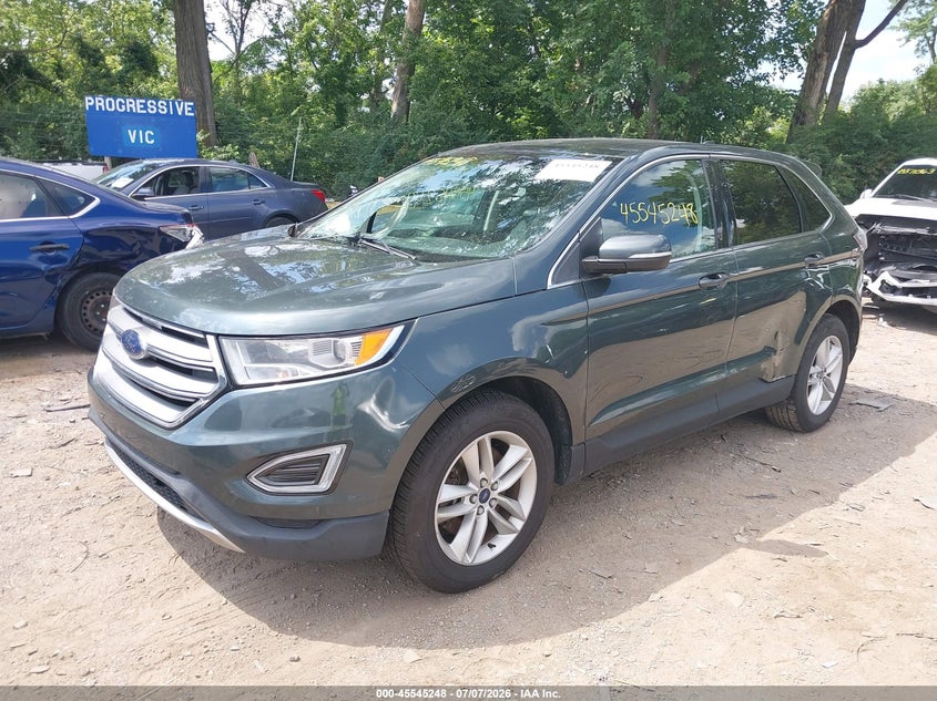 Vin: 2fmtk4j99fbb02749, lot: 46043517, ford edge sel 20152