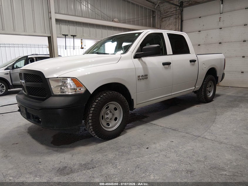 Vin: 1c6rr7kg3js293129, lot: 46043619, ram 1500 tradesman  4x4 5'7 box 20182