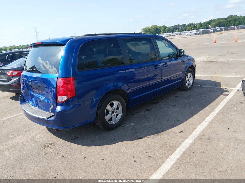 Vin: 2c4rdgcg7dr651327, lot: 46043705, dodge grand caravan sxt 20134