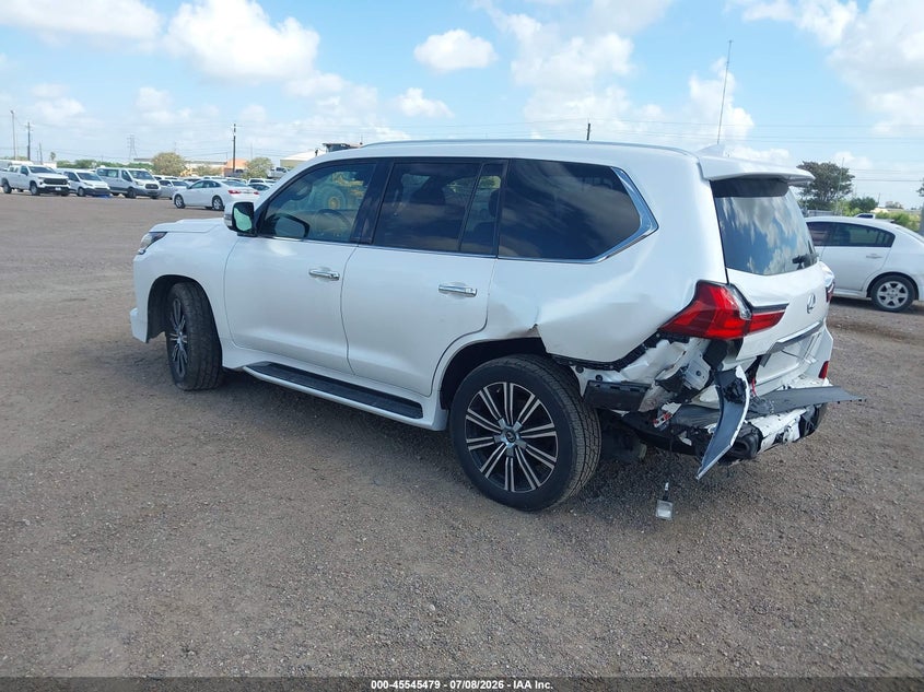 Vin: jtjdy7ax0l4327961, lot: 46043748, lexus lx 570 three-row 20203