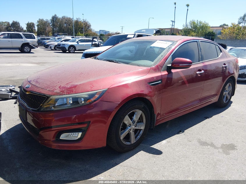 Vin: 5xxgm4a7xfg423553, lot: 46043751, kia optima lx 20152