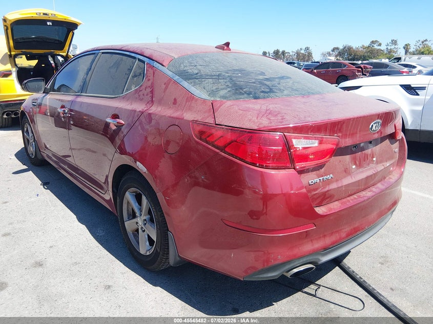 Vin: 5xxgm4a7xfg423553, lot: 46043751, kia optima lx 20153