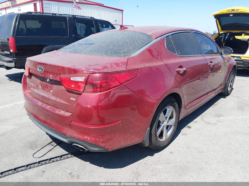 Vin: 5xxgm4a7xfg423553, lot: 46043751, kia optima lx 20154