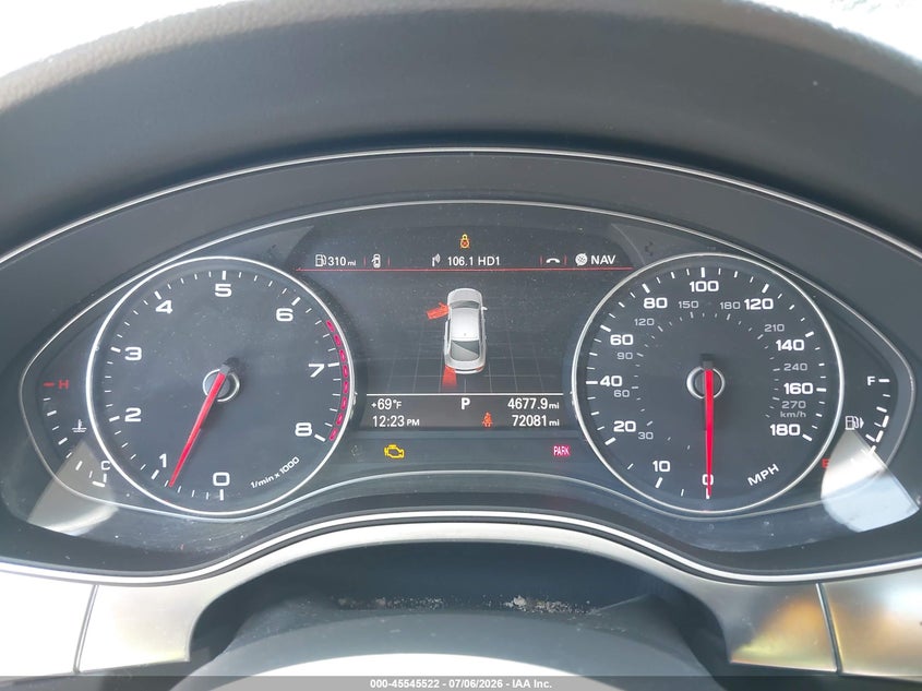 2012 Audi A7 3.0 Prestige VIN: WAUSGAFC5CN018655 Lot: 45545522