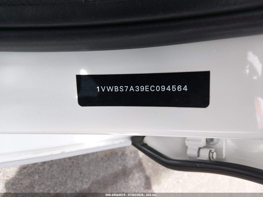 2014 VOLKSWAGEN PASSAT SEDAN 1.8L I-4 DI, DOHC, VVT, TURBO, 170HP