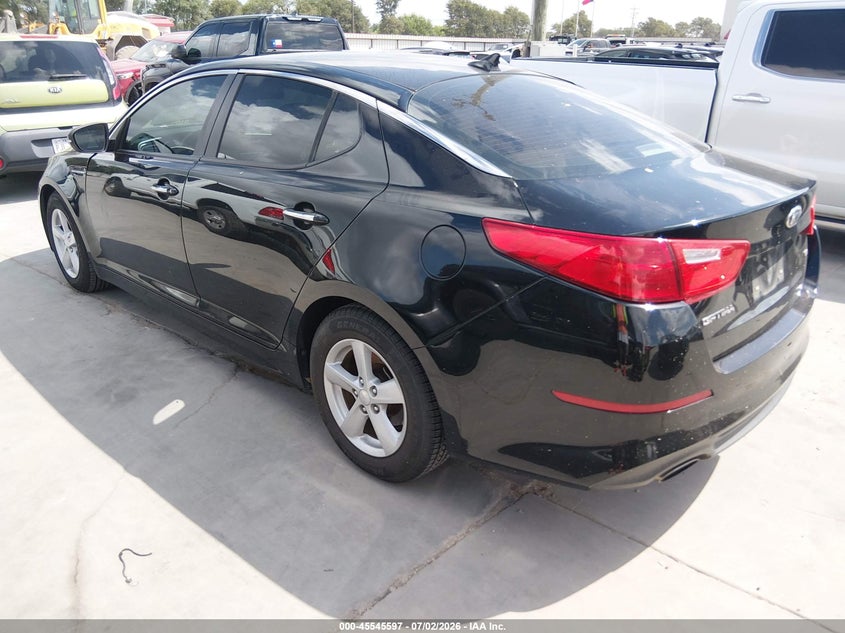Vin: 5xxgm4a7xeg263351, lot: 46043866, kia optima lx 20143