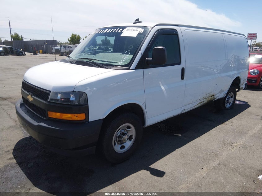 Vin: 1gcwgbfp2p1217253, lot: 46044075, chevrolet express cargo rwd 2500 extended wheelbase wt 20232