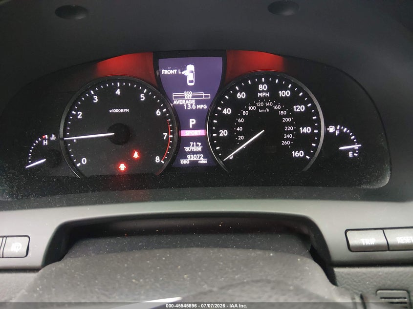2013 Lexus Ls 460 VIN: JTHCL5EF8D5017537 Lot: 45545896