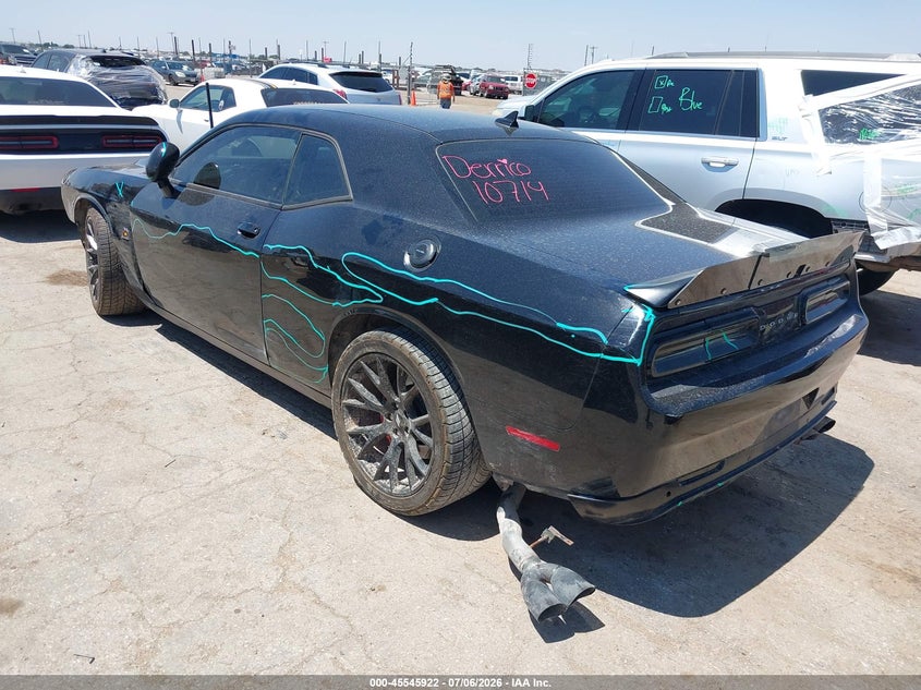 Vin: 2c3cdzfj5hh635913, lot: 46044191, dodge challenger r/t scat pack 20173