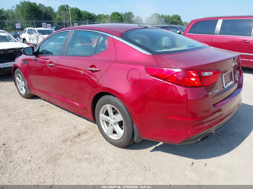 Vin: 5xxgm4a75fg473180, lot: 46044315, kia optima lx 20153