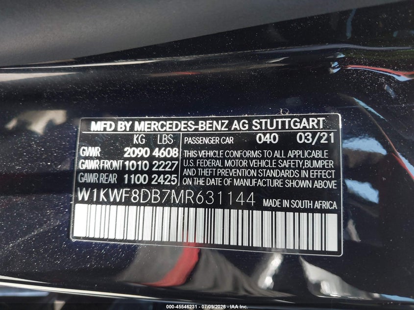 2021 MERCEDES-BENZ C 300 SEDAN — Фото 9
