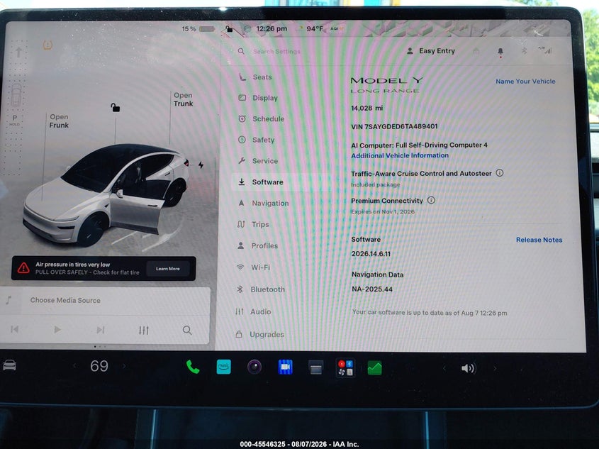 2026 TESLA MODEL Y auction photo 7