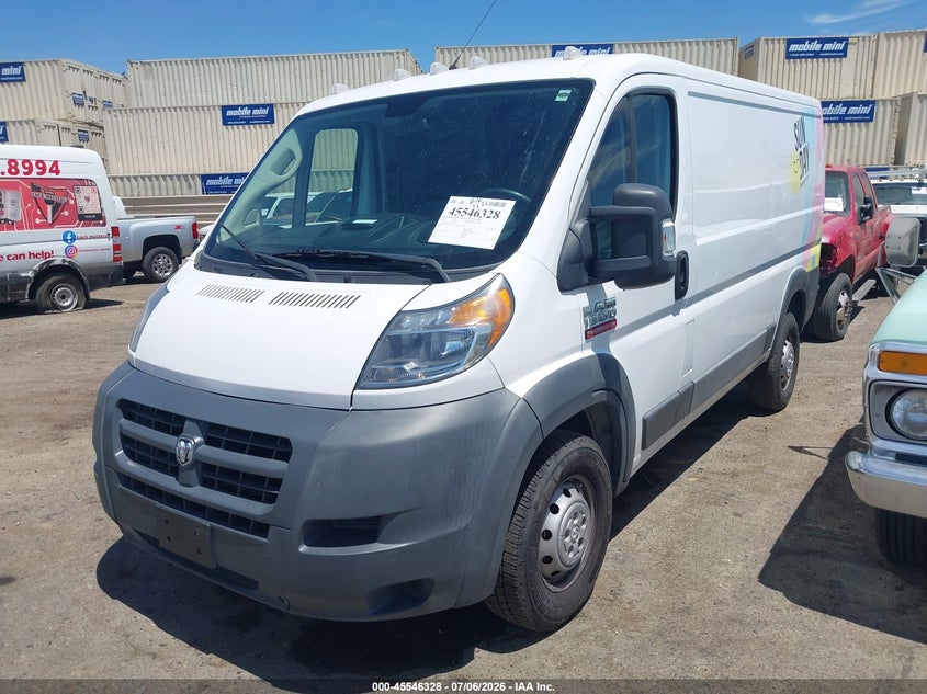 Vin: 3c6trvag7he543593, lot: 46044597, ram promaster 1500 low roof 136 wb 20172