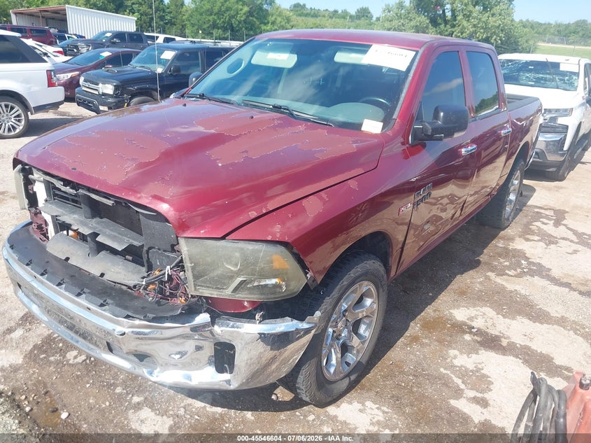 Vin: 1c6rr7lt2es470187, lot: 46044873, ram 1500 big horn 20142