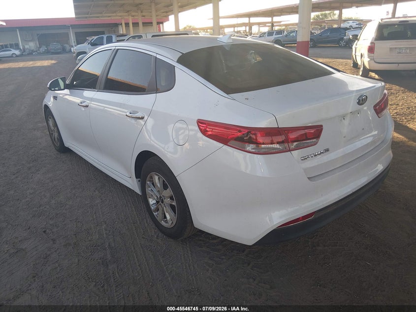 Vin: 5xxgt4l3xgg047547, lot: 46045014, kia optima lx 20163