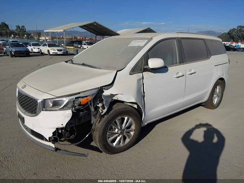 Vin: kndmb5c11h6326217, lot: 46045074, kia sedona lx 20172