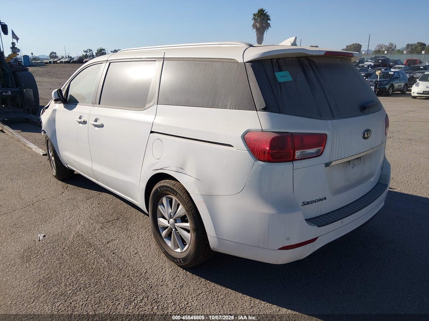 Vin: kndmb5c11h6326217, lot: 46045074, kia sedona lx 20173