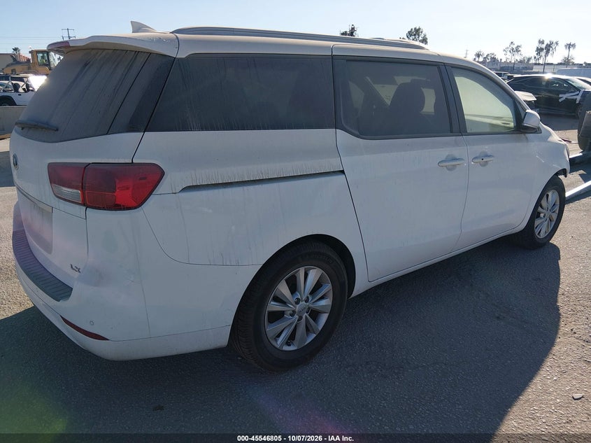 Vin: kndmb5c11h6326217, lot: 46045074, kia sedona lx 20174