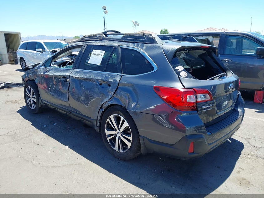 Vin: 4s4bsakc1j3348790, lot: 46045242, subaru outback 2.5i limited 20183