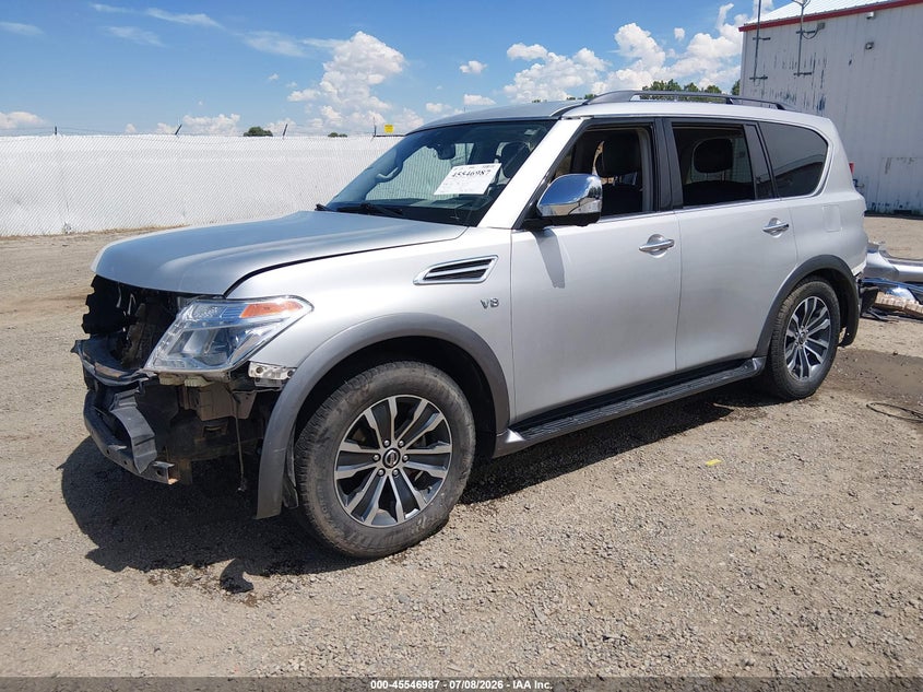 Vin: jn8ay2nc1l9617908, lot: 46045256, nissan armada sl 4wd 20202