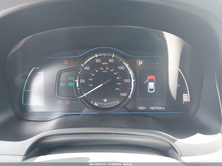 2017 Hyundai Ioniq Hybrid Blue VIN: KMHC65LC1HU027688 Lot: 45547018