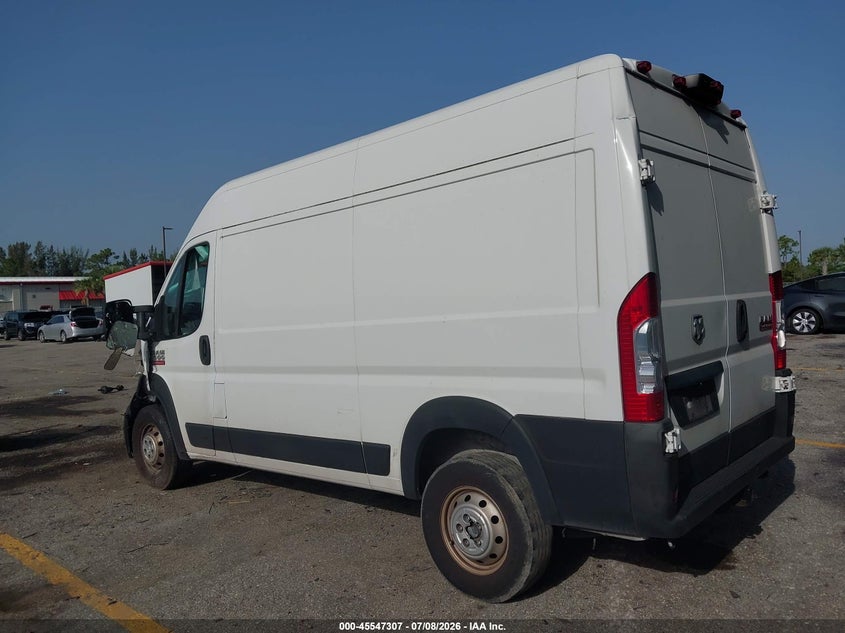 Vin: 3c6lrvbg7me567109, lot: 46045576, ram promaster 1500 high roof 136 wb 20213