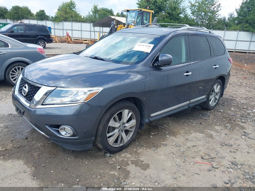 Vin: 5n1ar2mn8ec627963, lot: 46045719, nissan pathfinder platinum 20142