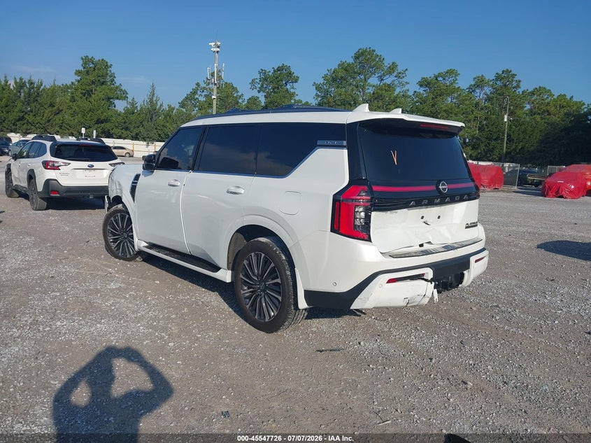 Vin: jn8ay3cc3s9200717, lot: 46046037, nissan armada platinum reserve 4wd 20253