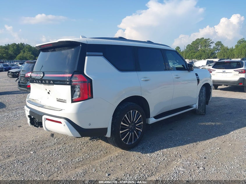 Vin: jn8ay3cc3s9200717, lot: 46046037, nissan armada platinum reserve 4wd 20254
