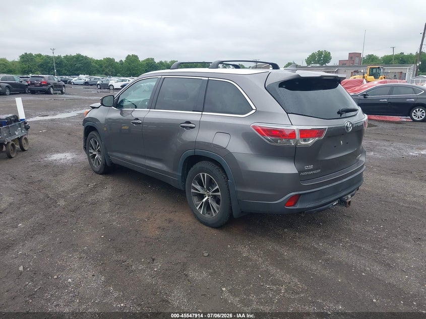 Vin: 5tdjkrfh2gs226015, lot: 46046225, toyota highlander xle v6 20163