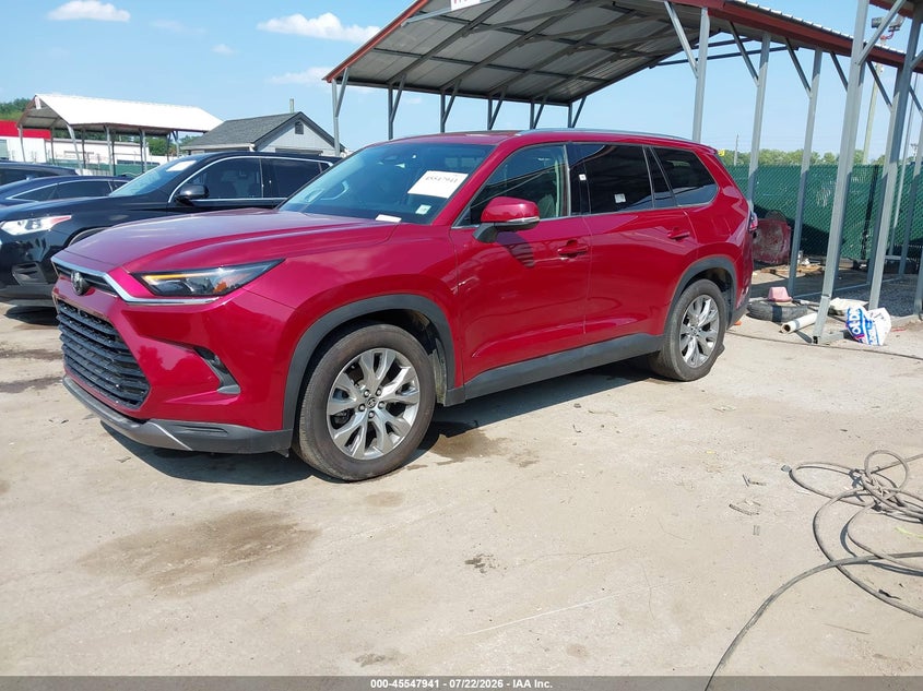 Vin: 5tdacab51rs012694, lot: 46046252, toyota grand highlander hybrid limited 20242