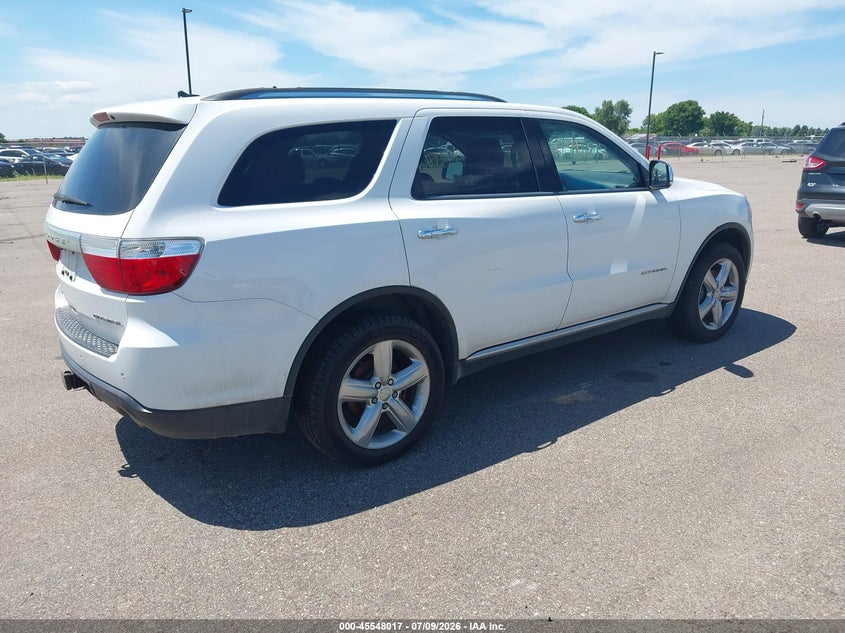 Vin: 1c4rdjeg5dc674995, lot: 46046328, dodge durango citadel 20134