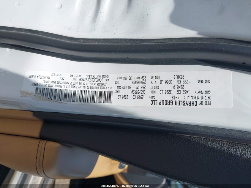 2013 Dodge Durango Citadel VIN: 1C4RDJEG5DC674995 Lot: 45548017