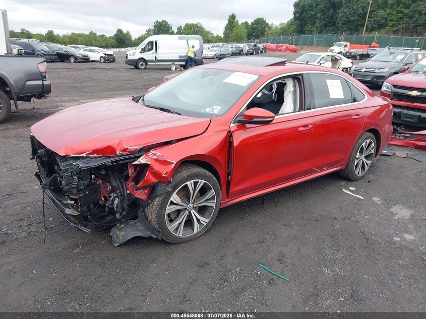 2020 Volkswagen Passat, Front & Rear, IAAI, VIN 1VWCA7A32LC019287 — photo 2