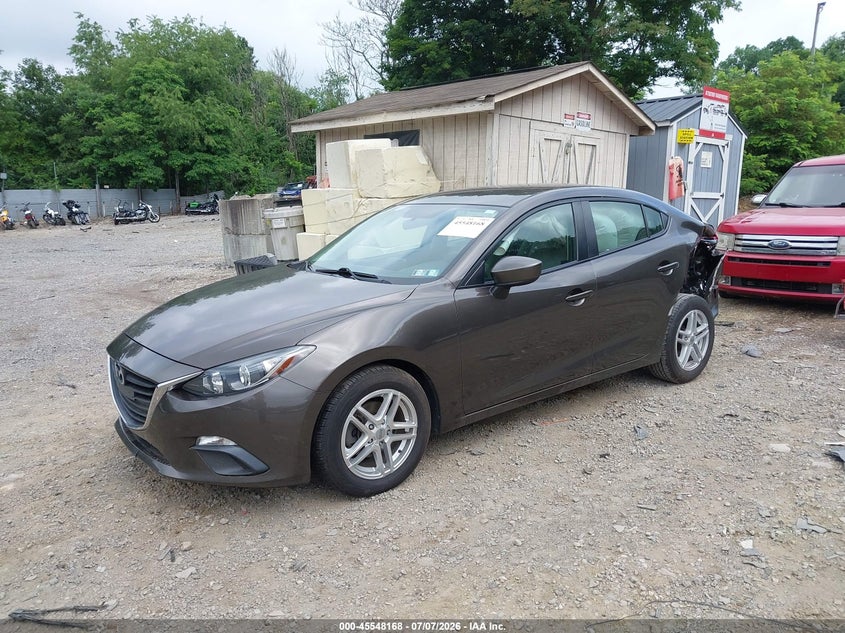 2015 Mazda 3, Левый зад, IAAI, VIN 3MZBM1U76FM148795 — фото 2