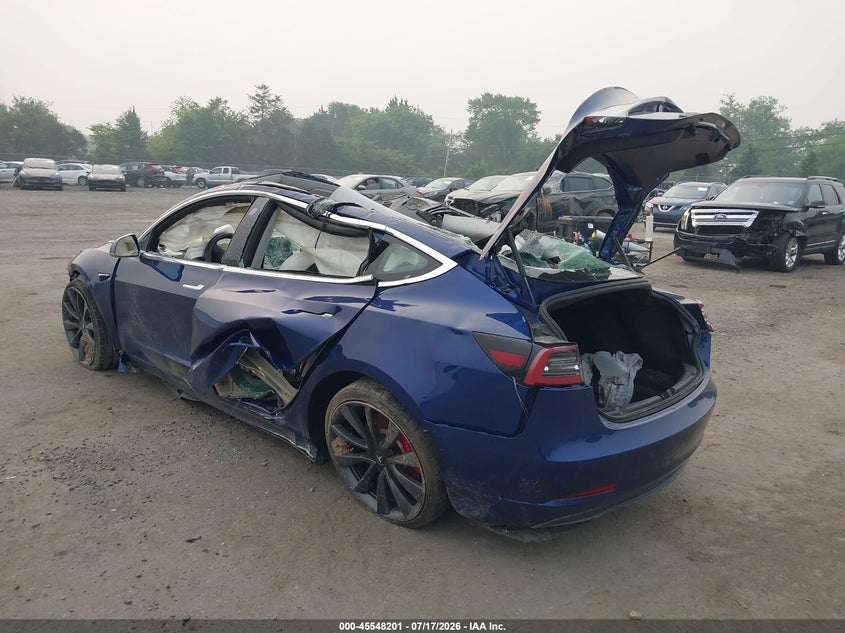 Vin: 5yj3e1ec5lf669619, lot: 46046512, tesla model 3 performance dual motor all-wheel drive 20203