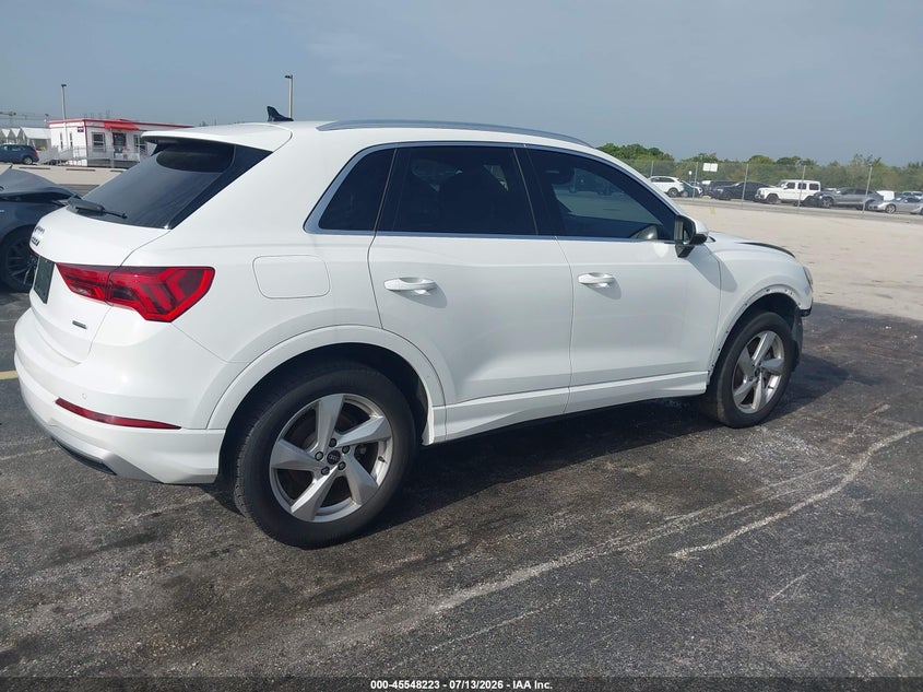 Vin: wa1aucf3xm1072166, lot: 46046533, audi q3 premium 40 tfsi quattro tiptronic 20214
