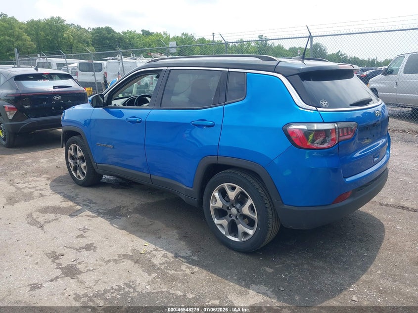 Vin: 3c4njccb1lt115327, lot: 46046590, jeep compass limited fwd 20203