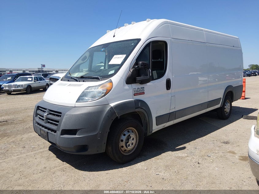 Vin: 3c6urvjgxhe543513, lot: 46046648, ram promaster 3500 cargo van high roof 159 wb ext 20172